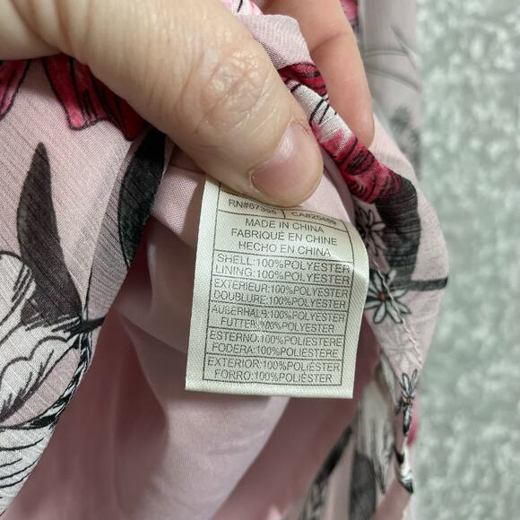 Cupcakes & Cashmere Women's Pink Floral Coquette Blouse - Size Large - Romantic - Picture 6 of 8